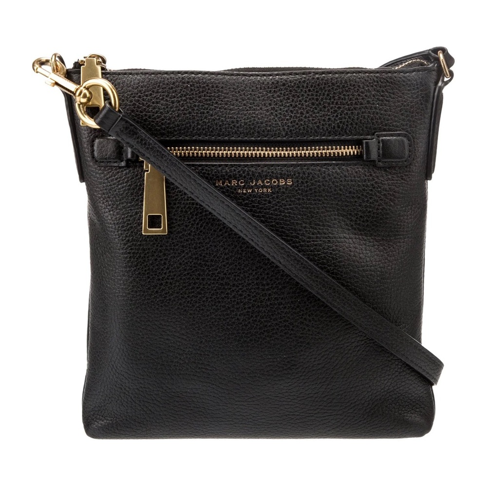 Marc Jacobs Black Pebble Leather Crossbody Bag